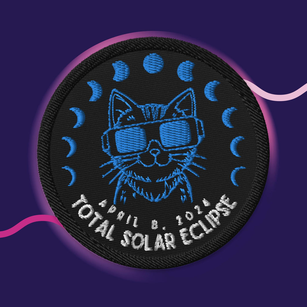 Solar Eclipse Cool Cat Patch