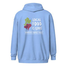 Load image into Gallery viewer, Woodstock Farmers' Market Unisex zip hoodie