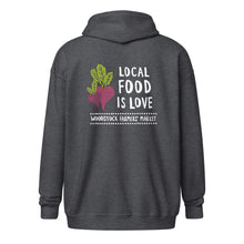 Load image into Gallery viewer, Woodstock Farmers' Market Unisex zip hoodie
