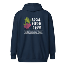 Load image into Gallery viewer, Woodstock Farmers' Market Unisex zip hoodie