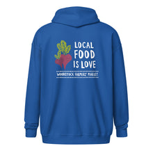 Load image into Gallery viewer, Woodstock Farmers' Market Unisex zip hoodie