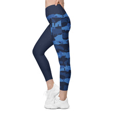Load image into Gallery viewer, Customizable Warrior Urban Camo Crossover leggings with pockets
