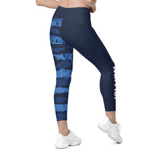 Load image into Gallery viewer, Customizable Warrior Urban Camo Crossover leggings with pockets
