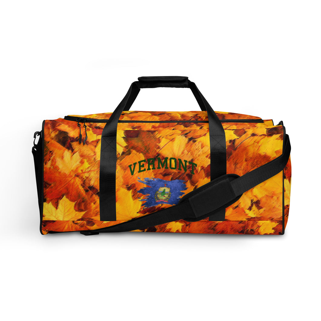 Vermont Foliage Duffle Bag with State Flag