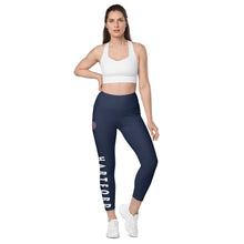 Load image into Gallery viewer, Hartford Soccer Leggings with pockets - Blue