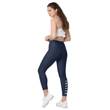Load image into Gallery viewer, Hartford Soccer Leggings with pockets - Blue