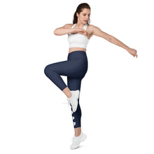 Load image into Gallery viewer, Hartford Soccer Leggings with pockets - Blue