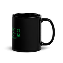 Load image into Gallery viewer, Mount Mansfield Vermont Geographic Coordinates Black Glossy Mug - 42° 32’ 38” N 72° 48’ 52” W