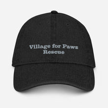 Load image into Gallery viewer, Village for Paws Denim Hat - Embroidered