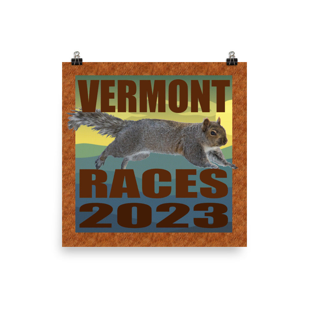 Vermont Squirrel Races 2023 Poster