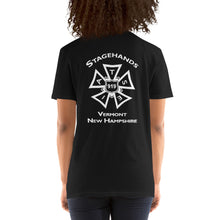 Load image into Gallery viewer, IATSE 919 Short-Sleeve Unisex T-Shirt with Back Print