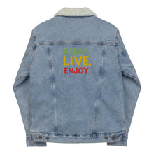 Load image into Gallery viewer, Dream Live Enjoy Personalized Unisex Denim Sherpa Jacket