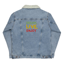 Load image into Gallery viewer, Dream Live Enjoy Personalized Unisex Denim Sherpa Jacket