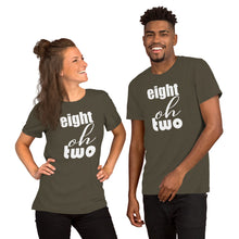 Load image into Gallery viewer, 802 (eight oh two) Vermont Area Code Short-Sleeve Unisex Tee