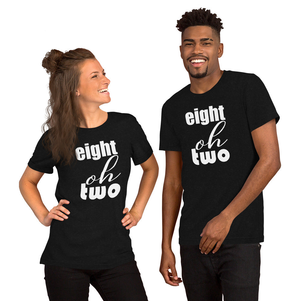 802 (eight oh two) Vermont Area Code Short-Sleeve Unisex Tee