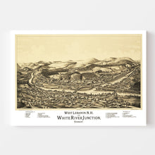 Load image into Gallery viewer, Vintage Map of West Lebanon, New Hampshire 1889
