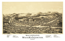 Load image into Gallery viewer, Vintage Map of West Lebanon, New Hampshire 1889
