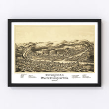 Load image into Gallery viewer, Vintage Map of West Lebanon, New Hampshire 1889
