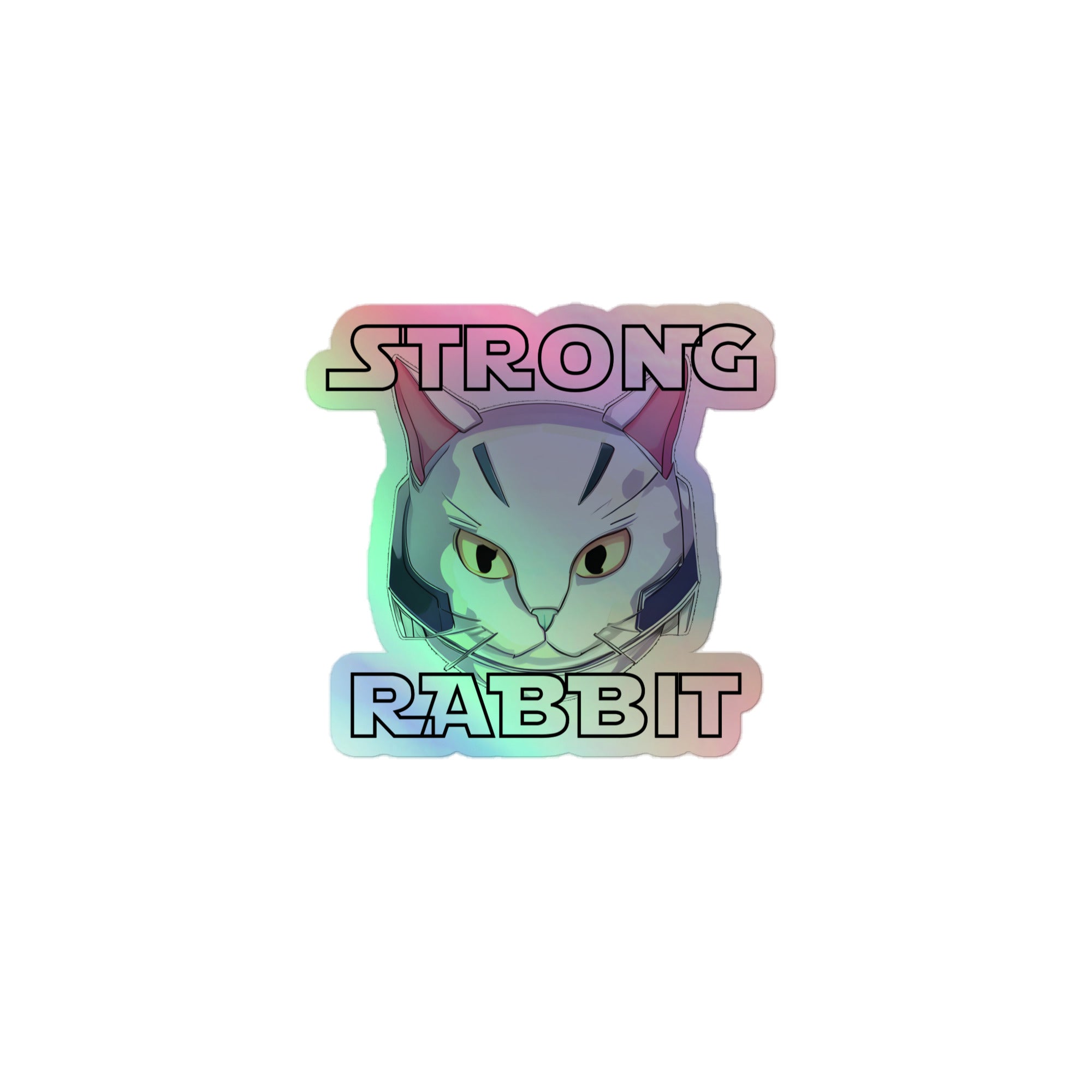 STRONG Rabbit BattleCat Holographic stickers – Strong Rabbit Designs