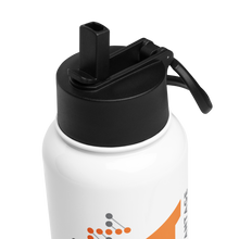 Load image into Gallery viewer, DNA Wellness stainless steel water bottle with a straw lid
