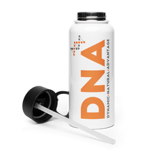 Load image into Gallery viewer, DNA Wellness stainless steel water bottle with a straw lid
