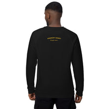 Load image into Gallery viewer, Vermont Beekeepers Association unisex organic raglan sweatshirt
