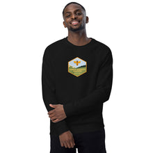 Load image into Gallery viewer, Vermont Beekeepers Association unisex organic raglan sweatshirt
