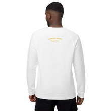 Load image into Gallery viewer, Vermont Beekeepers Association unisex organic raglan sweatshirt
