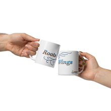 Load image into Gallery viewer, Roots &amp; Wings white glossy mug
