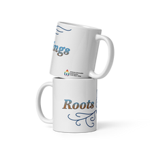 Load image into Gallery viewer, Roots &amp; Wings white glossy mug
