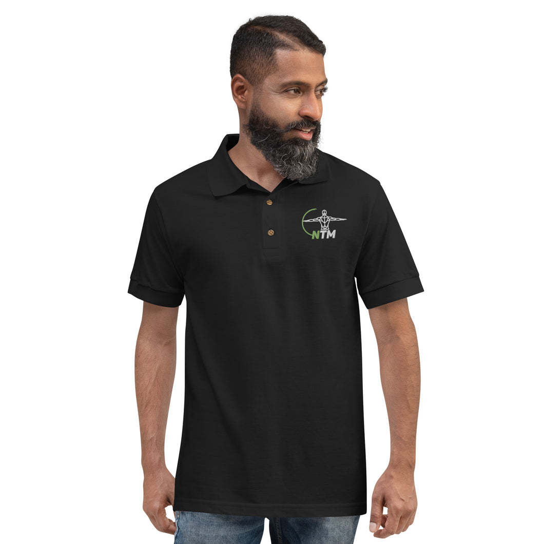 Nexus black embroidered Polo Shirt