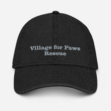 Load image into Gallery viewer, Village for Paws Denim Hat - Embroidered
