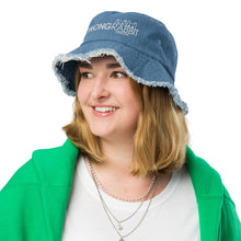 Load image into Gallery viewer, Strong Rabbit Designs Distressed denim bucket hat
