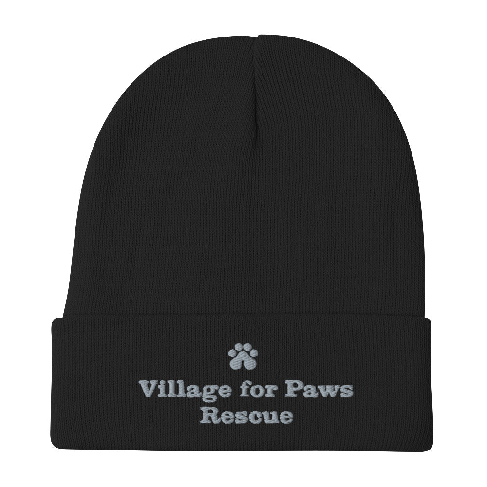 Village for Paws Embroidered Beanie