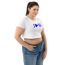 Load image into Gallery viewer, JAM Organic Crop Top with Blue Logo
